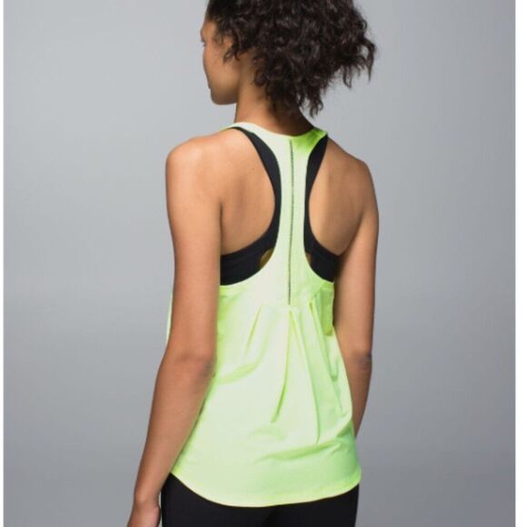 Lululemon Athletica Neon Green Tank Top Size 4 Estimated - Picture 3 of 6